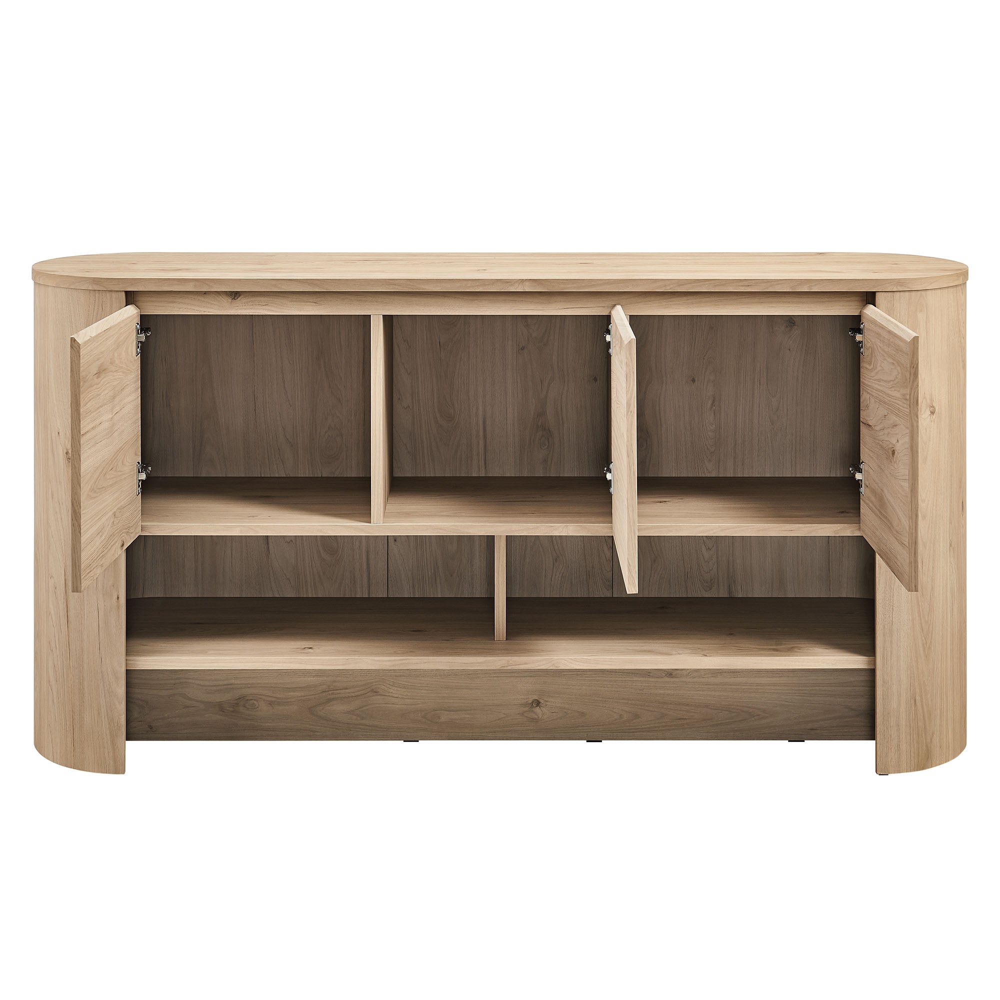Duval 62 Inch Oval Sideboard - Light Oak
