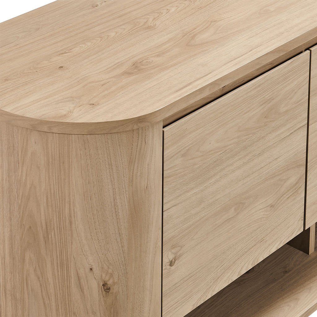 Duval 62 Inch Oval Sideboard - Light Oak