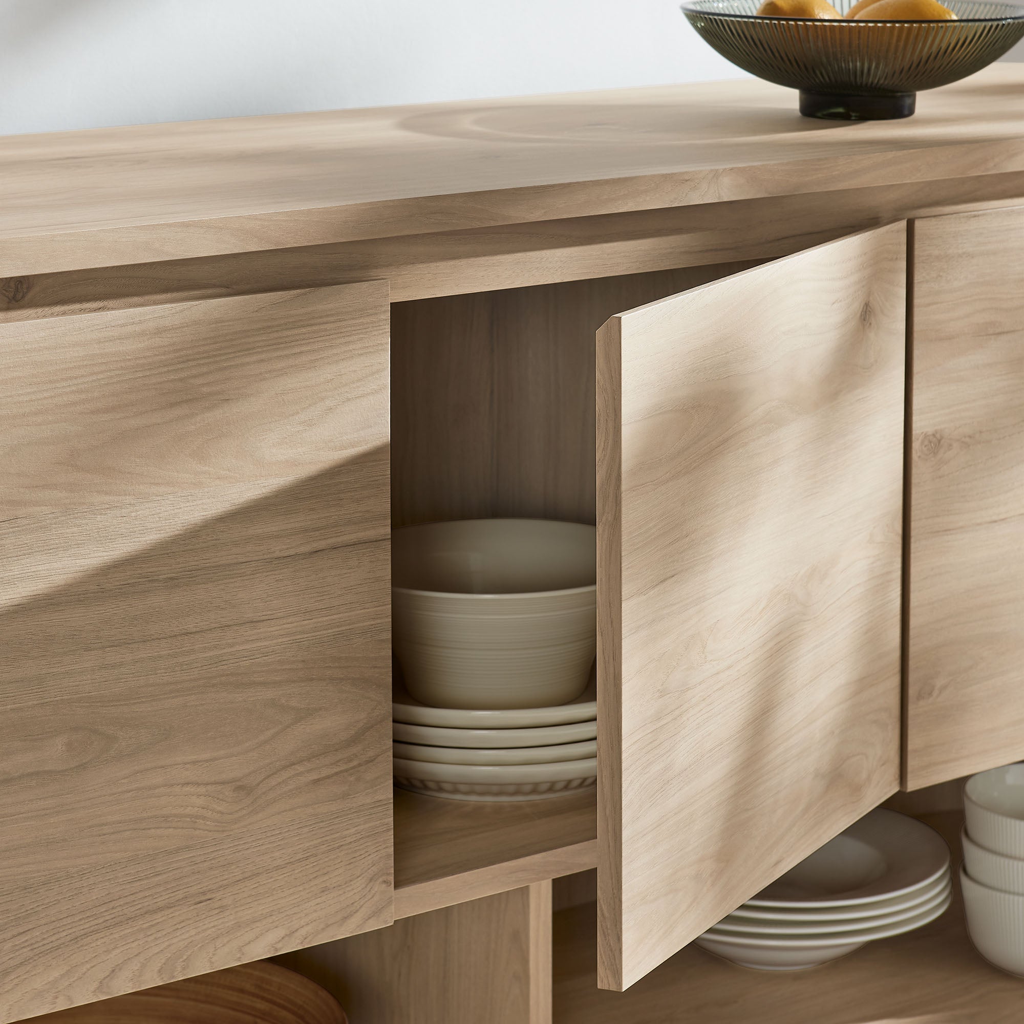 Duval 62 Inch Oval Sideboard - Light Oak
