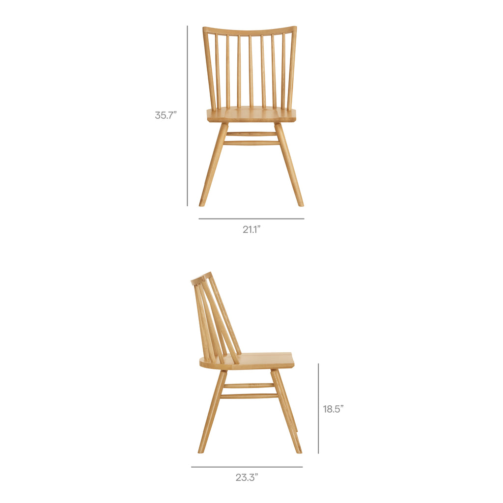Alvar Spindle Back Dining Side Chairs Set of 2 - Ash