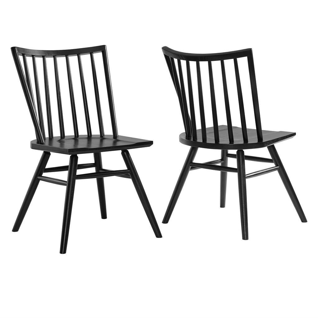 Alvar Spindle Back Dining Side Chairs Set of 2 - Black