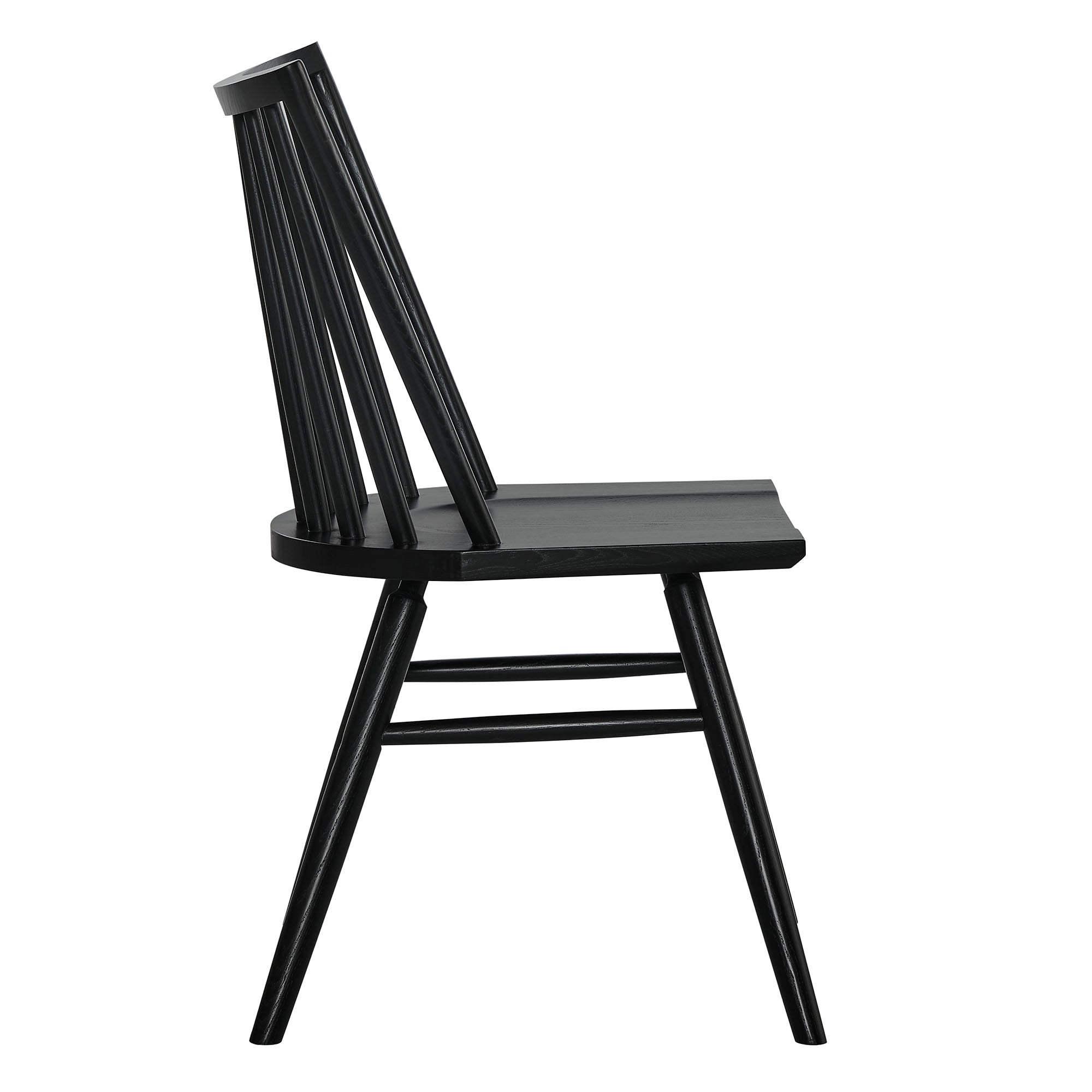 Alvar Spindle Back Dining Side Chairs Set of 2 - Black