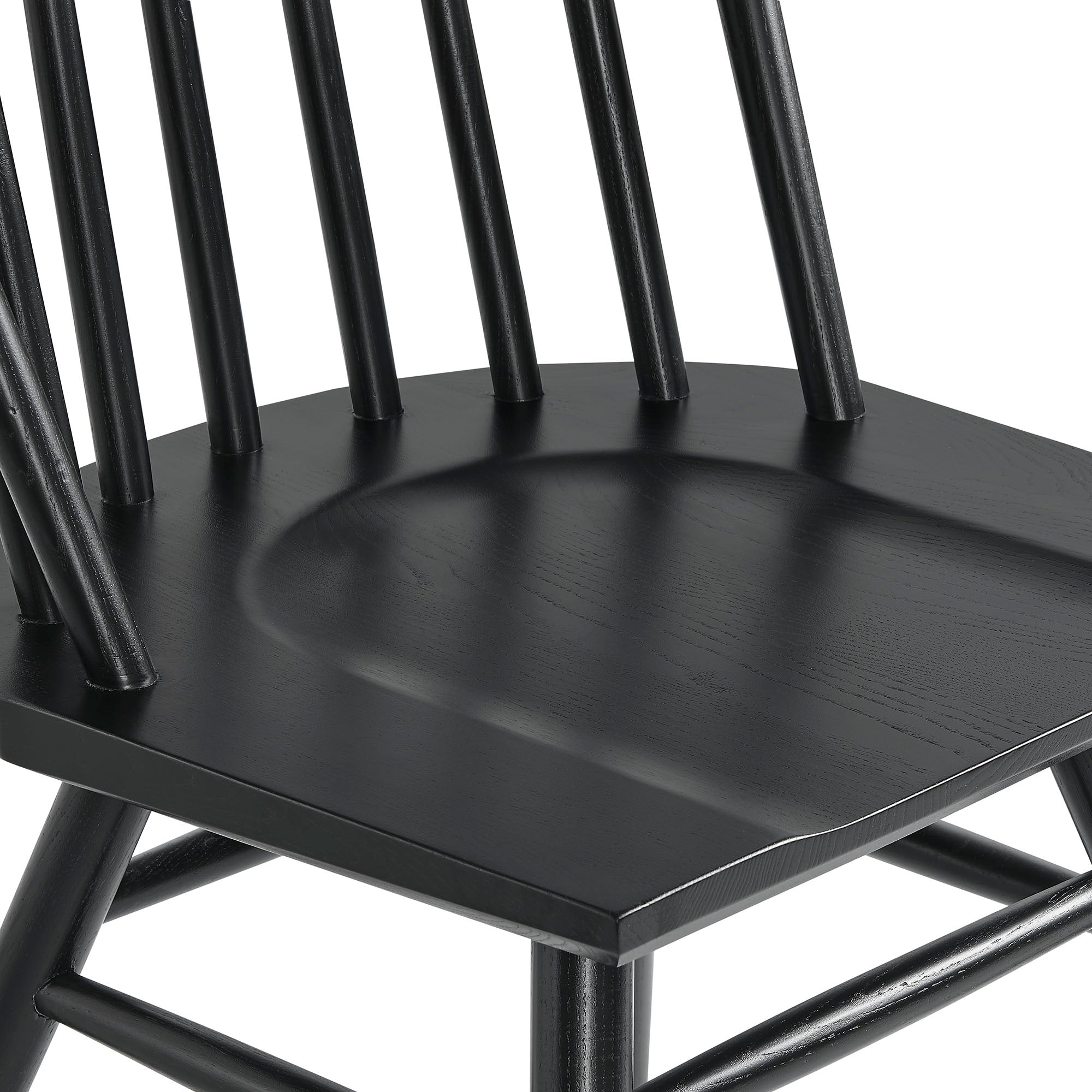 Alvar Spindle Back Dining Side Chairs Set of 2 - Black