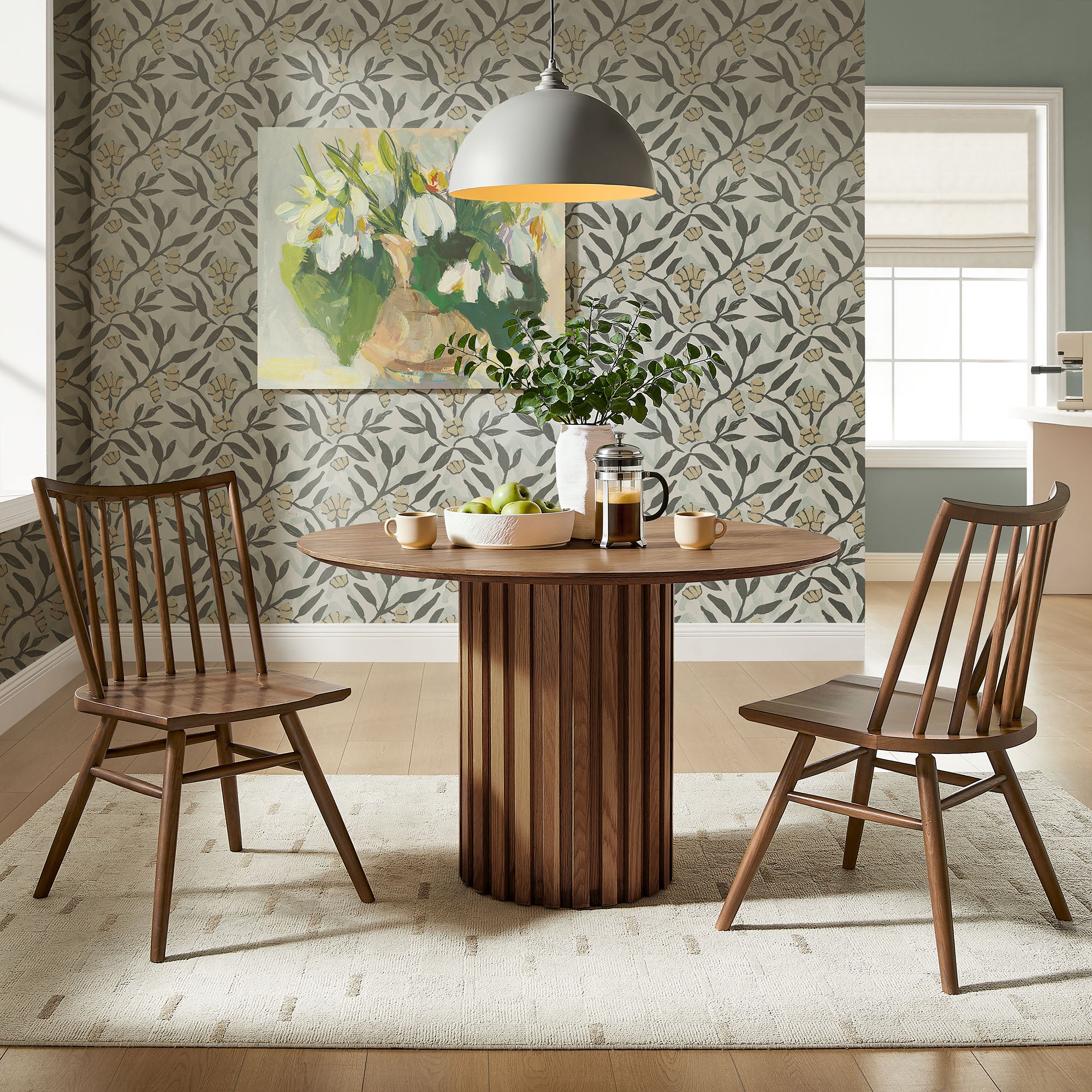 Alvar Spindle Back Dining Side Chairs Set of 2 - Walnut
