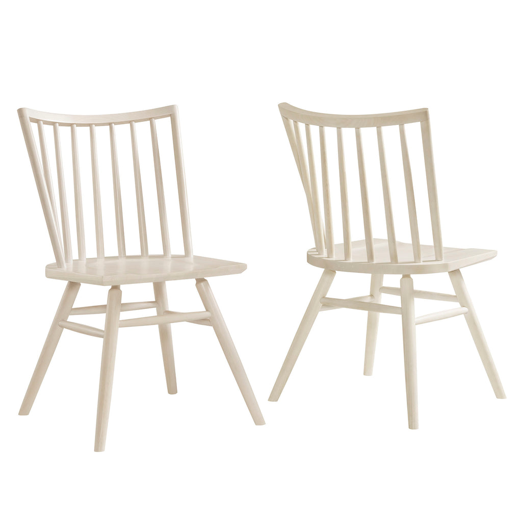 Alvar Spindle Back Dining Side Chairs Set of 2 - White Wash