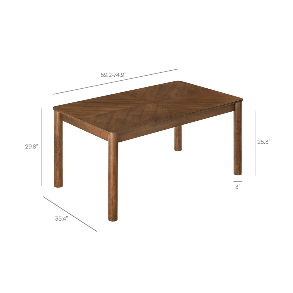 Alba 7-Piece Dining Set - Walnut Taupe