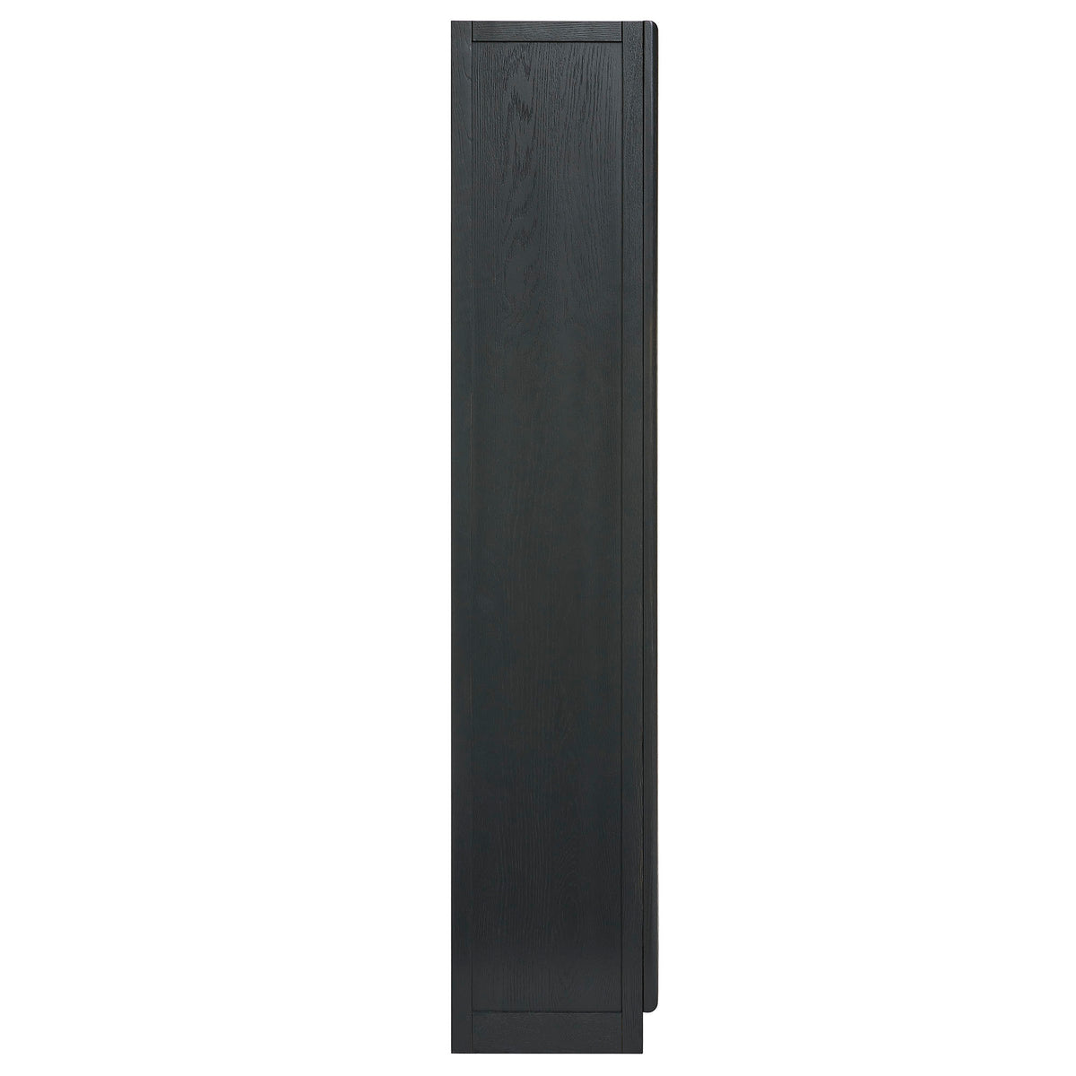 Anwen Solid Wood and Glass Display Cabinet - Black Oak