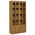 Anwen Solid Wood and Glass Display Cabinet - Oak