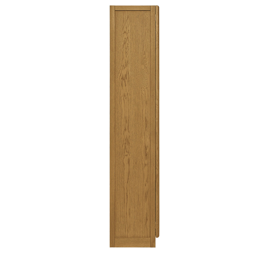 Anwen Solid Wood and Glass Display Cabinet - Oak