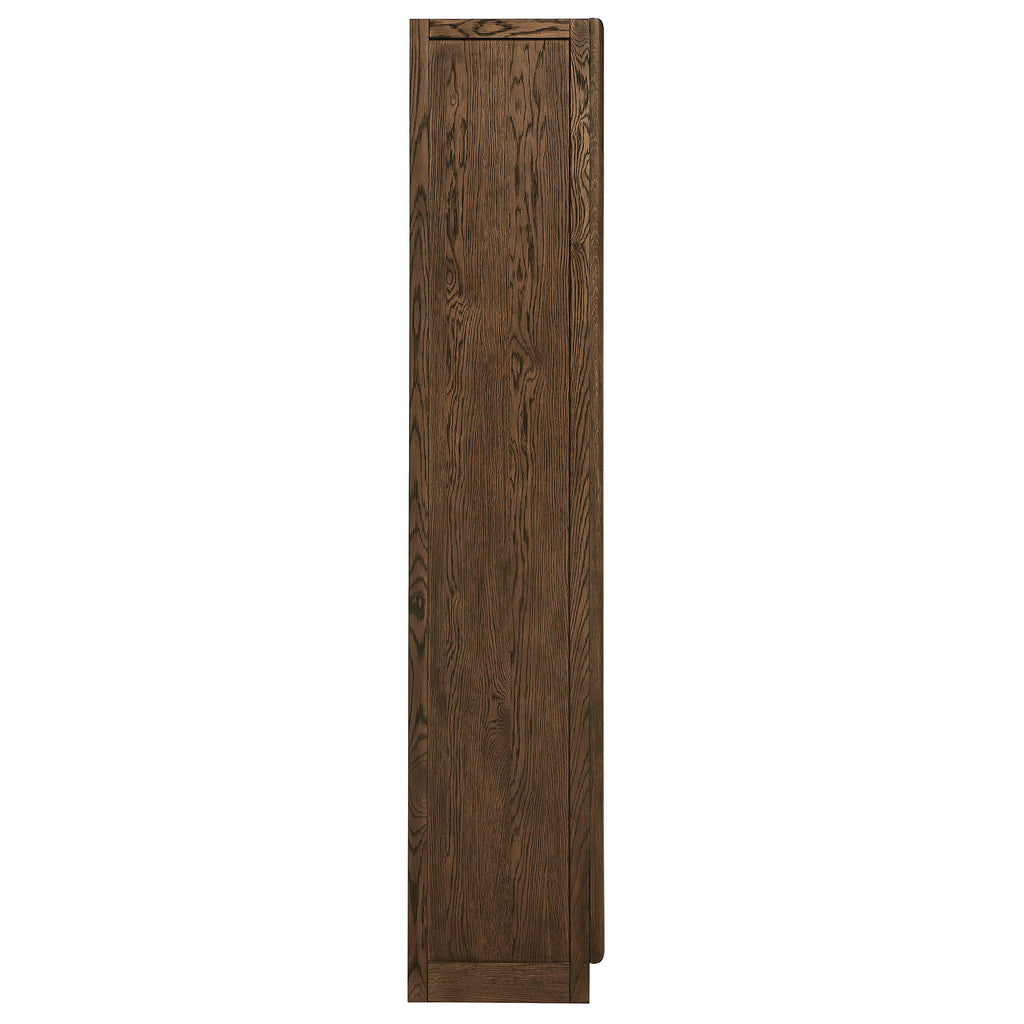Anwen Solid Wood and Glass Display Cabinet - Walnut