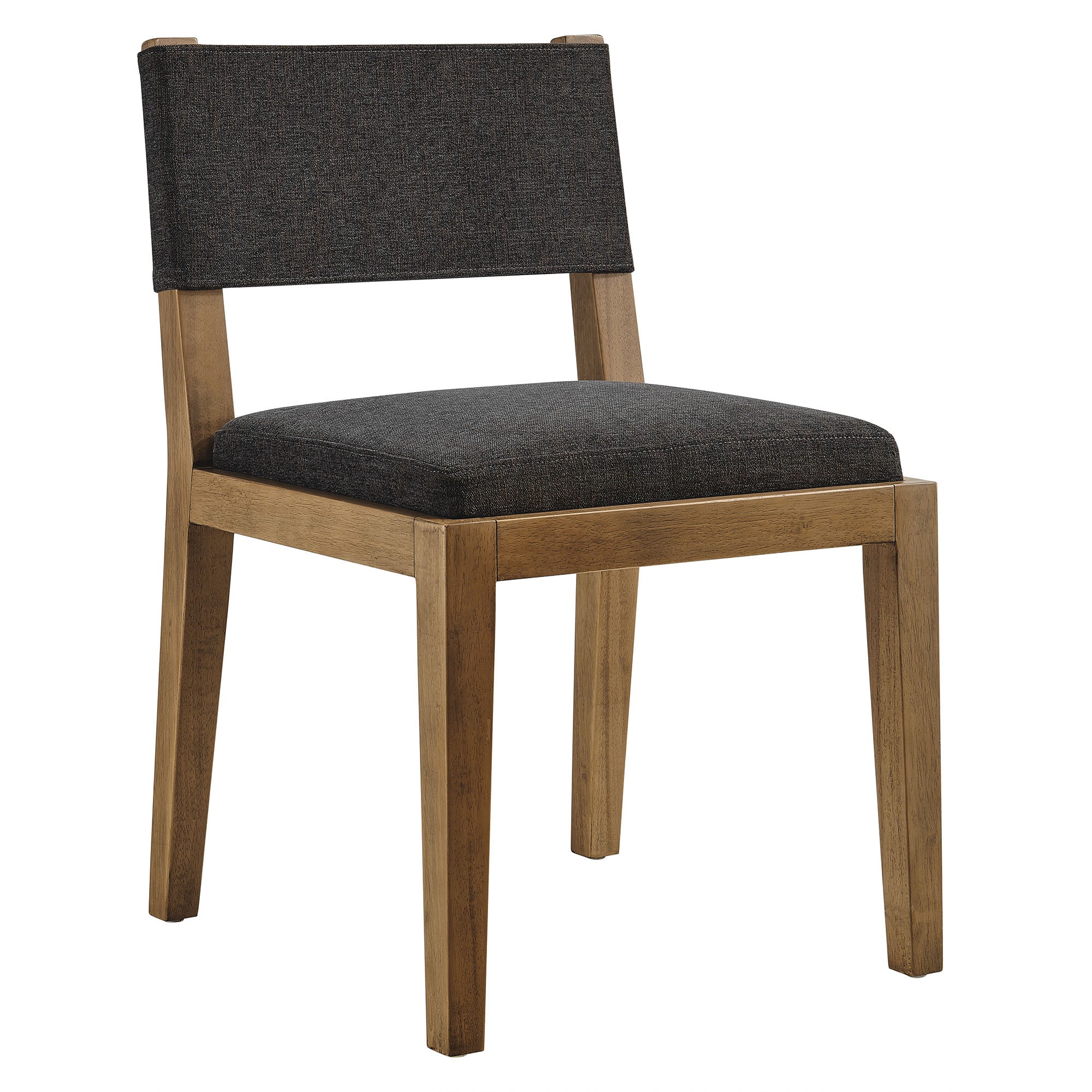 Calder Fabric Upholstered Wood Armless Dining Chair - Dark Gray
