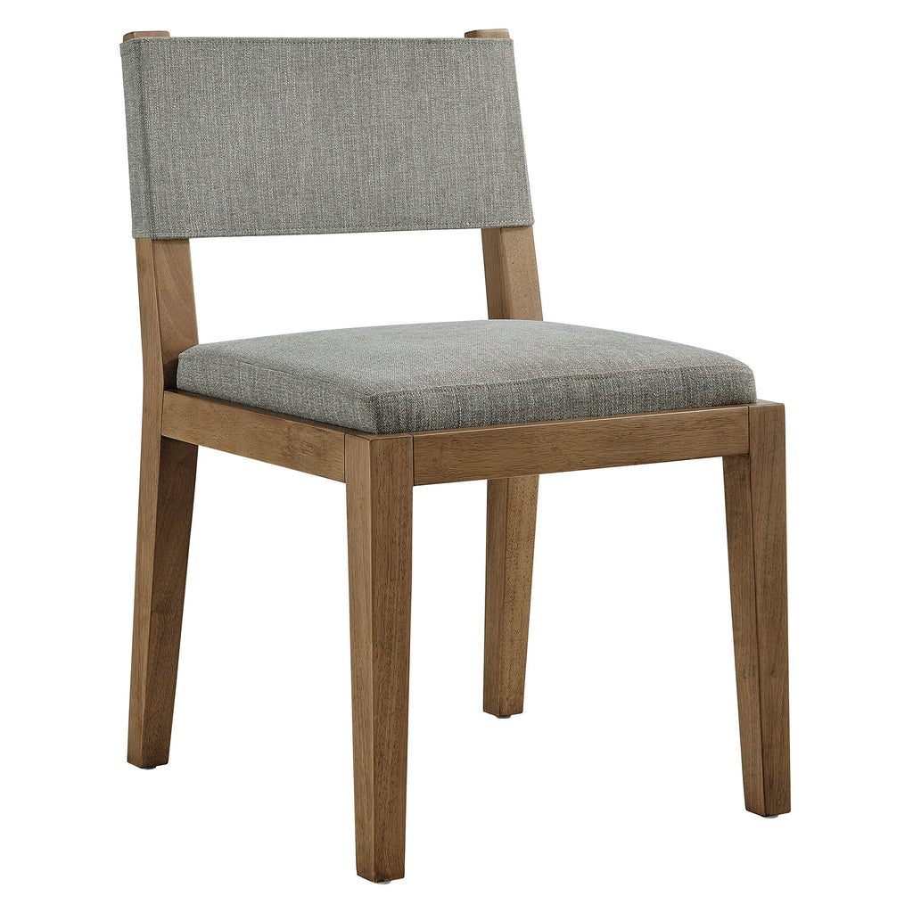 Calder Fabric Upholstered Wood Armless Dining Chair - Wheat