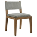 Calder Fabric Upholstered Wood Armless Dining Chair - Wheat