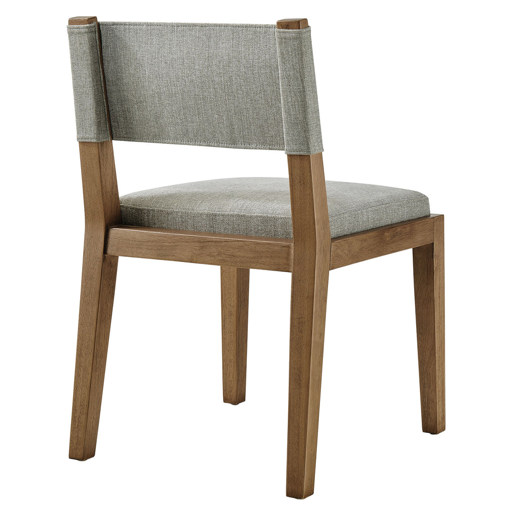 Calder Fabric Upholstered Wood Armless Dining Chair - Wheat