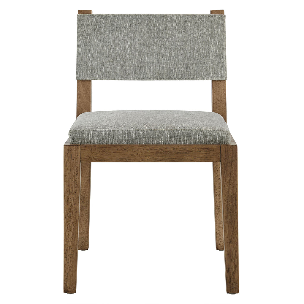Calder Fabric Upholstered Wood Armless Dining Chair - Wheat