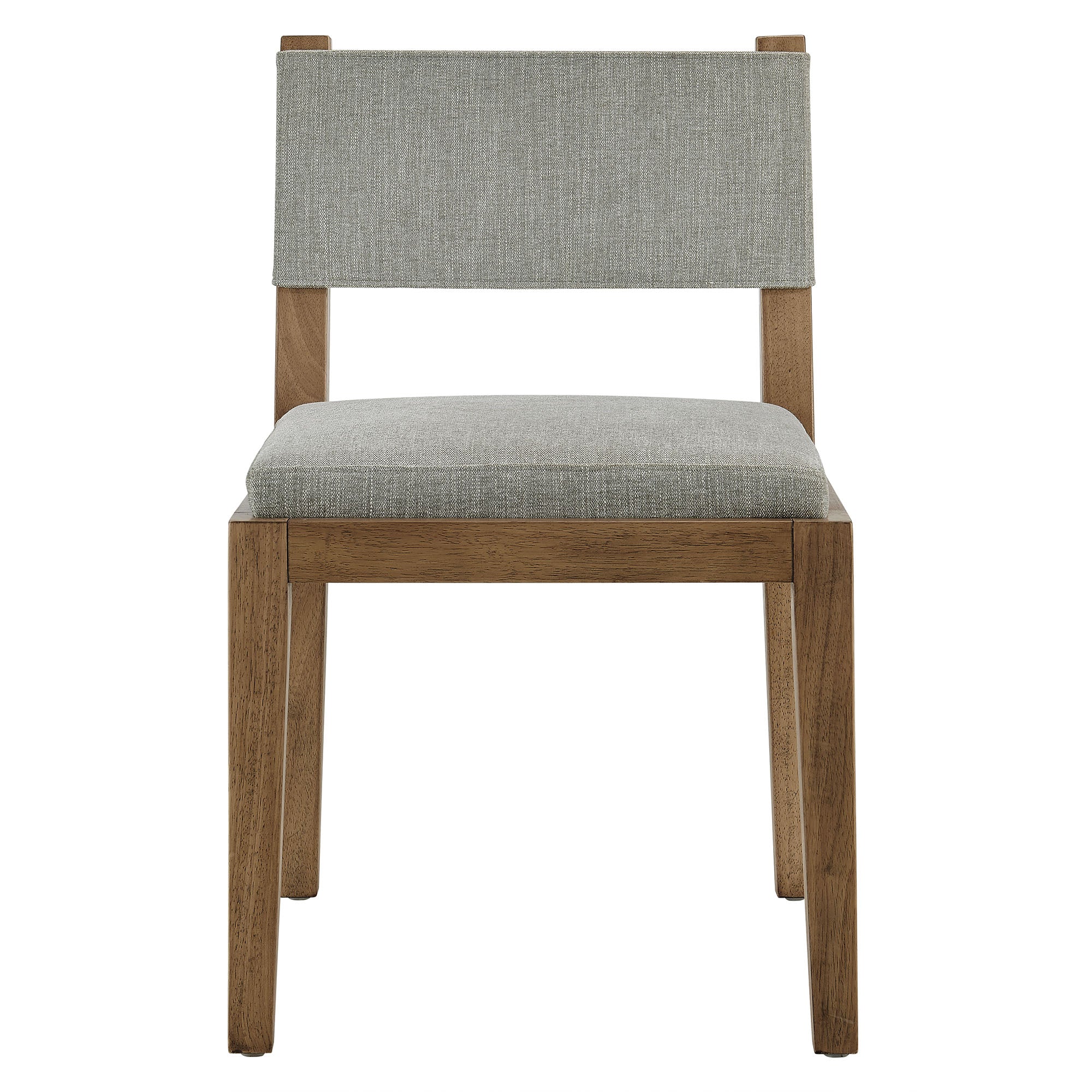 Calder Fabric Upholstered Wood Armless Dining Chair - Wheat