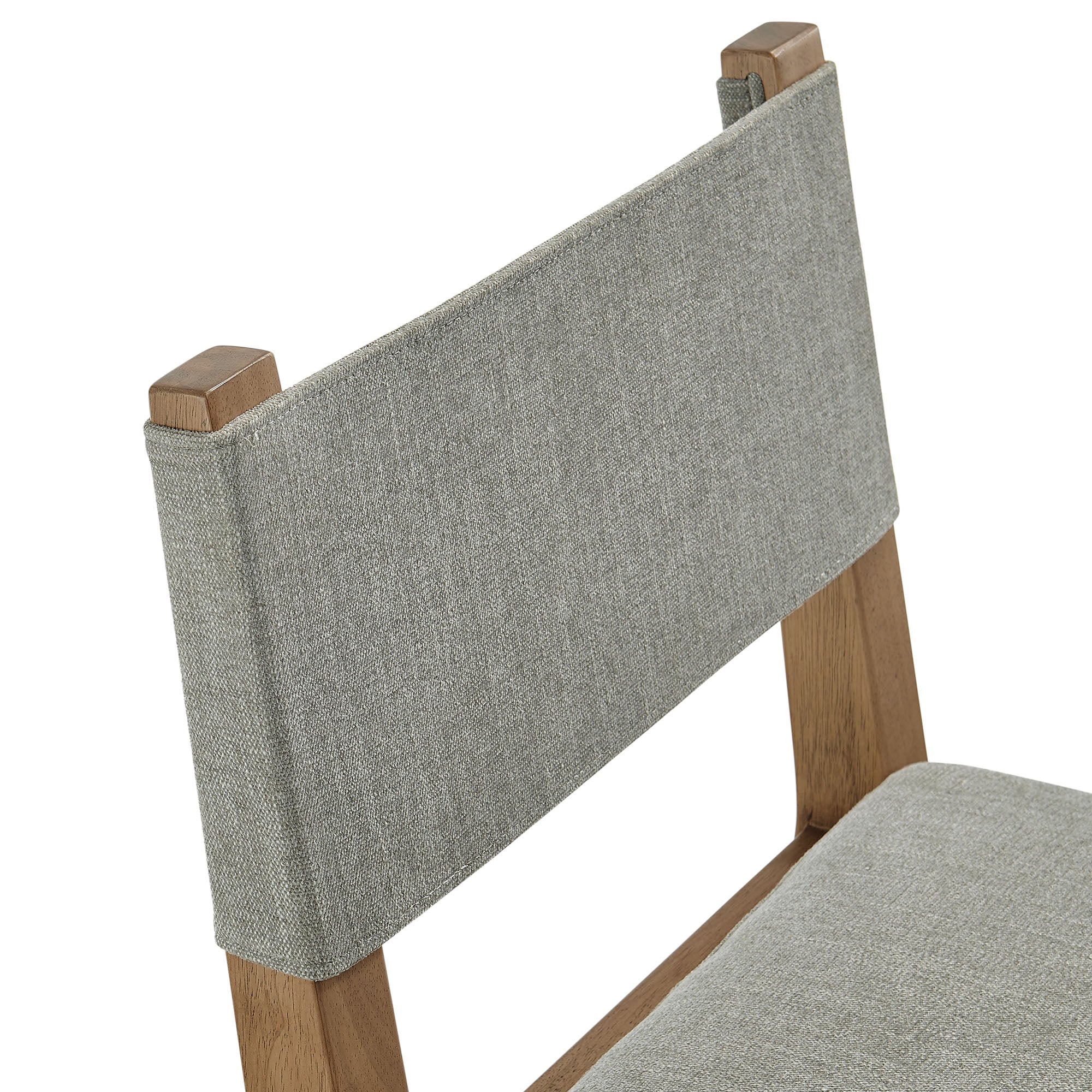 Calder Fabric Upholstered Wood Armless Dining Chair - Wheat