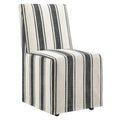 Tessera Striped Slipcovered Dining Side Chair - Black Stripe
