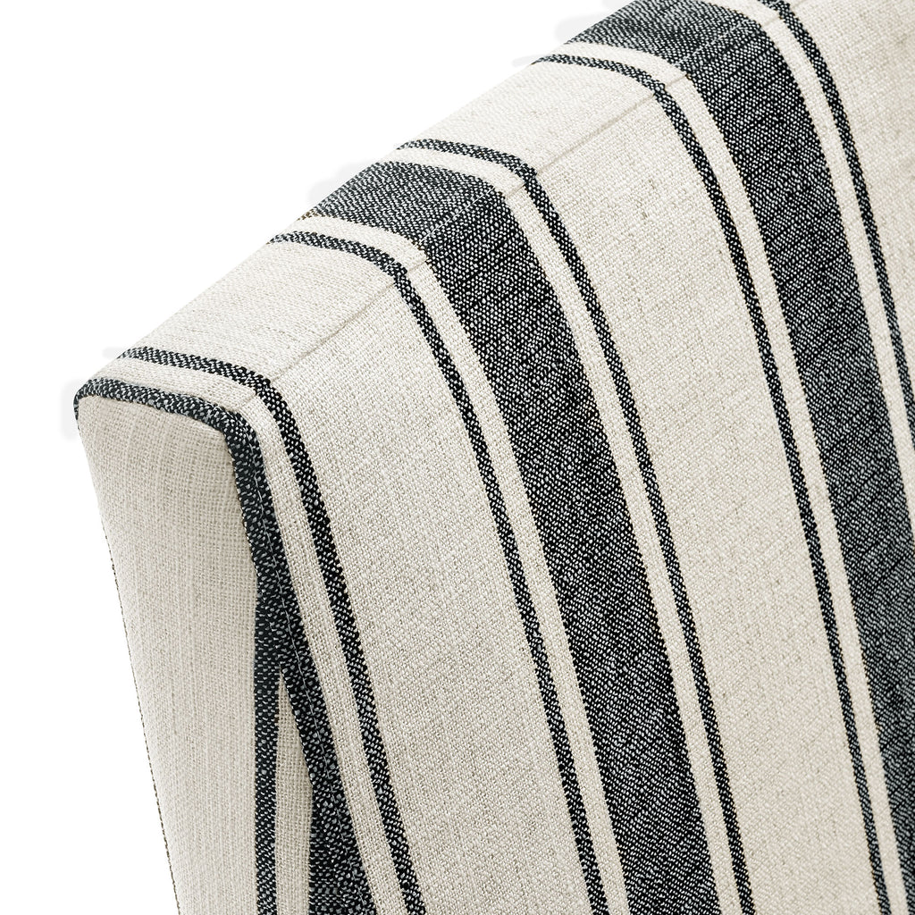 Tessera Striped Slipcovered Dining Side Chair - Black Stripe