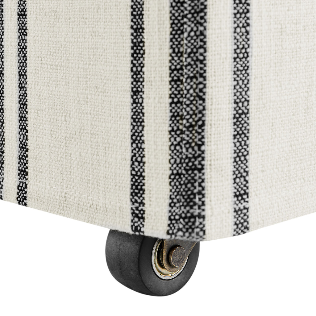 Tessera Striped Slipcovered Dining Side Chair - Black Stripe