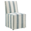 Tessera Striped Slipcovered Dining Side Chair - Blue Stripe