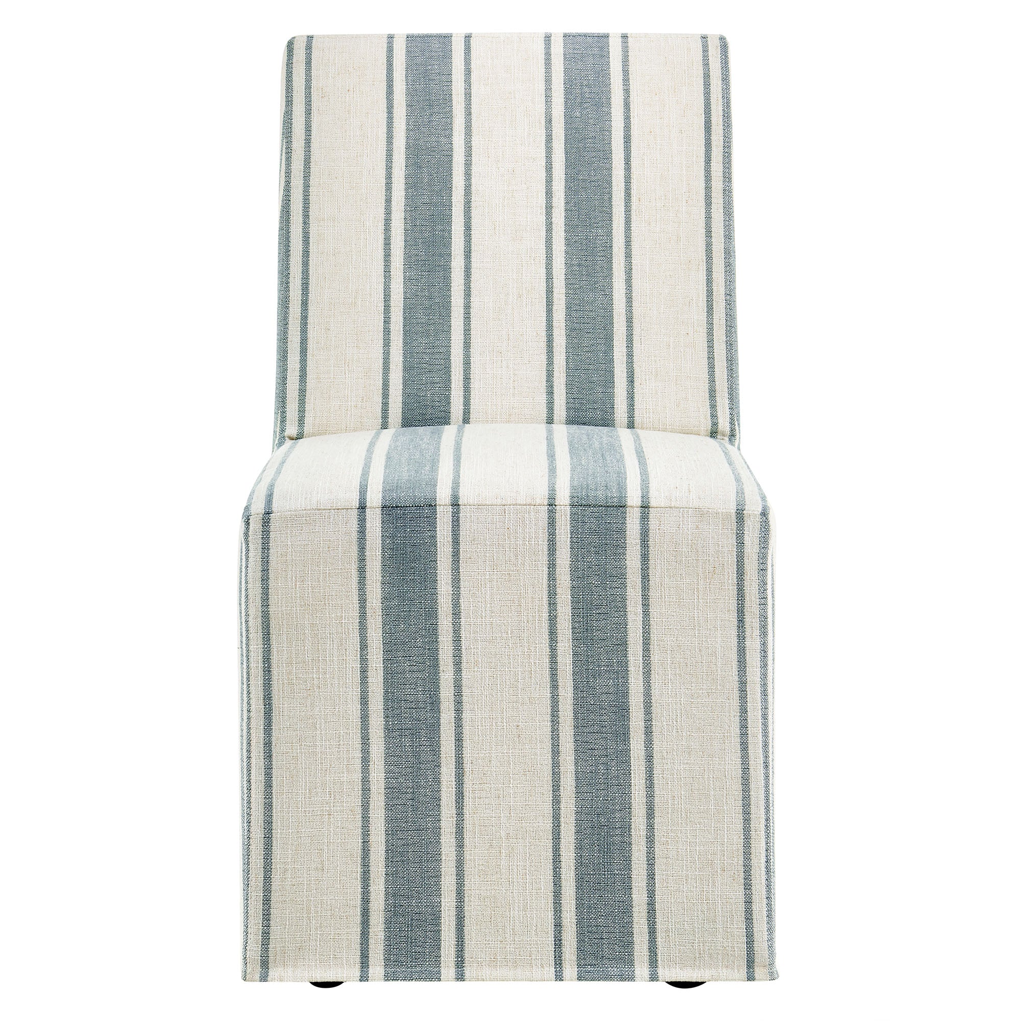 Tessera Striped Slipcovered Dining Side Chair - Blue Stripe
