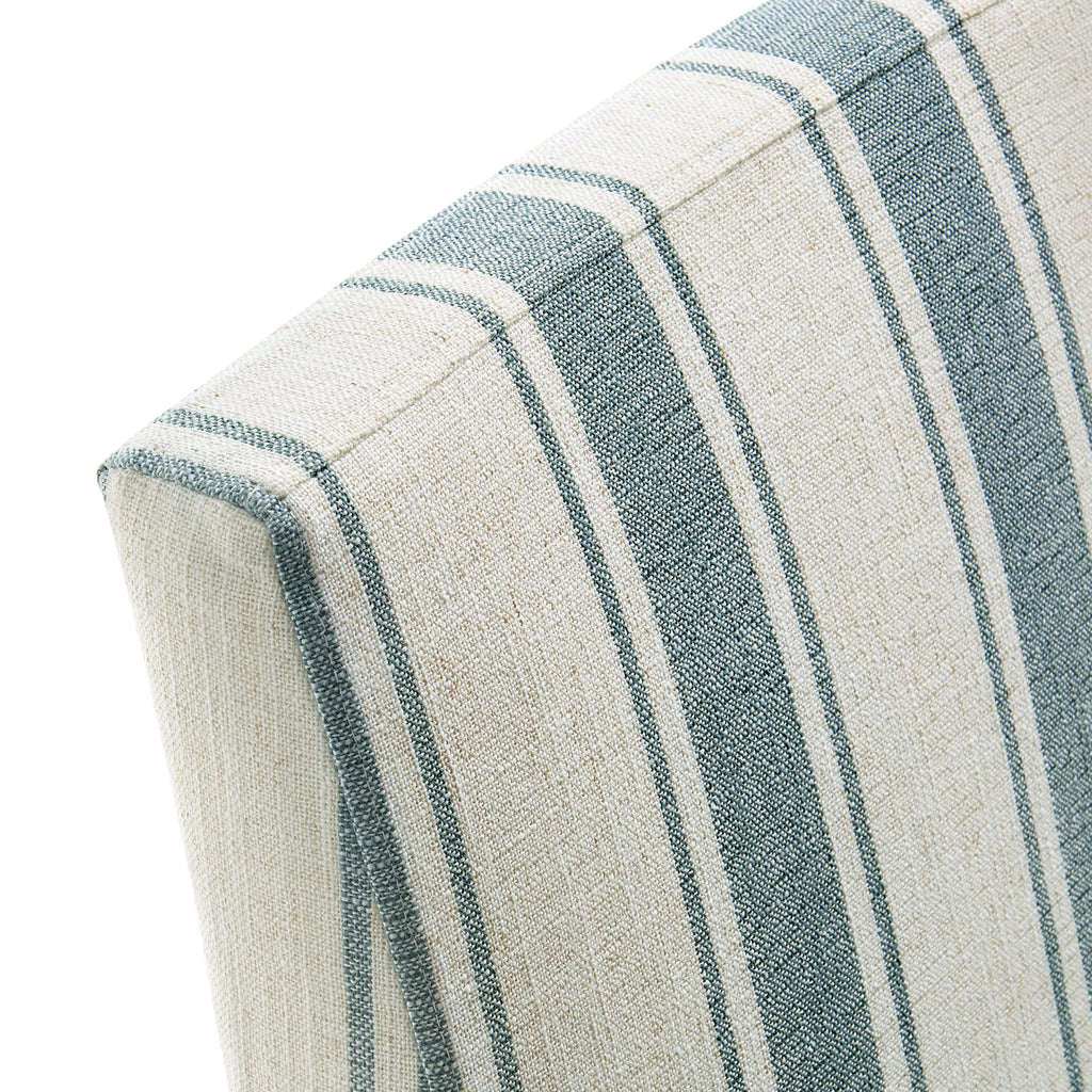 Tessera Striped Slipcovered Dining Side Chair - Blue Stripe