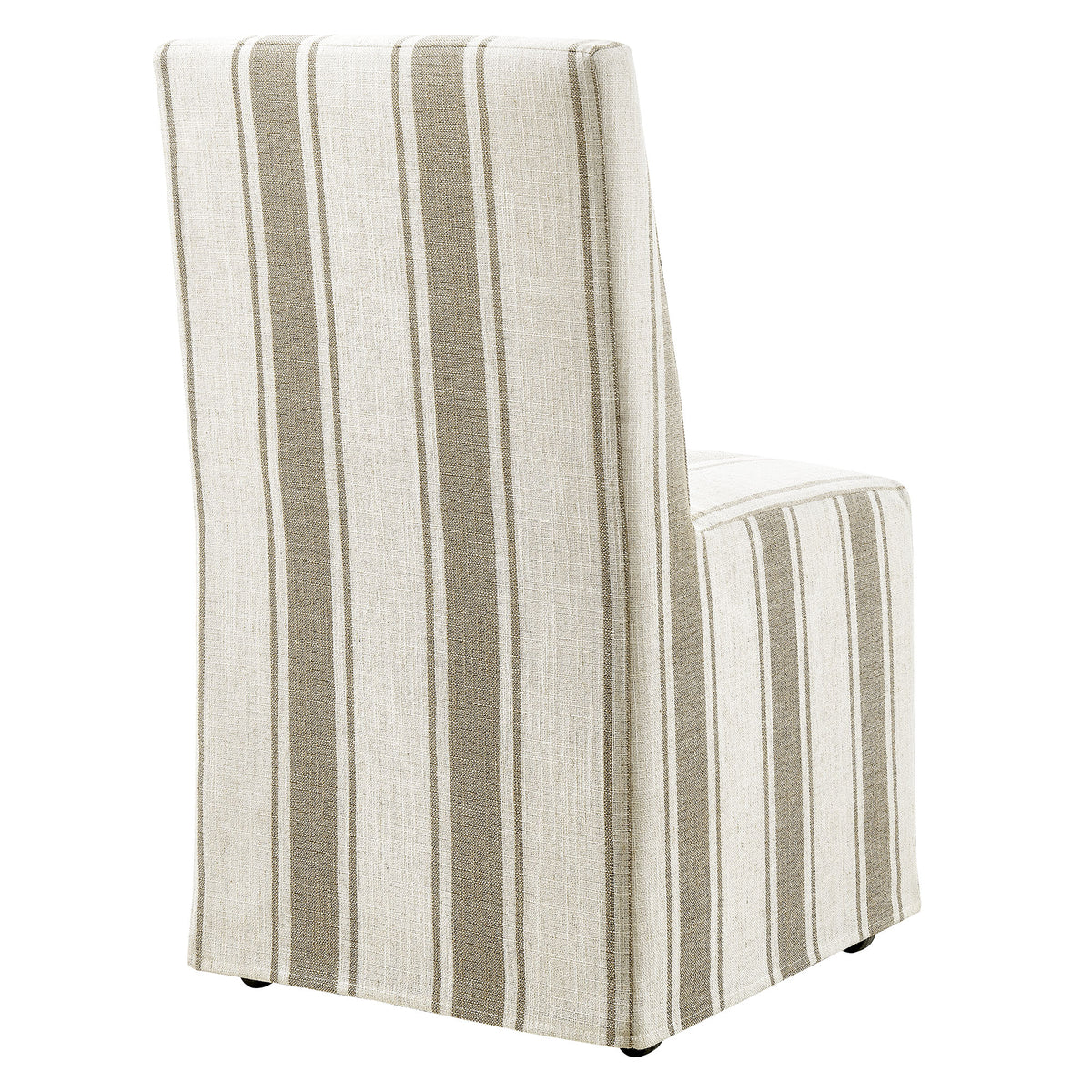 Tessera Striped Slipcovered Dining Side Chair - Tan Stripe