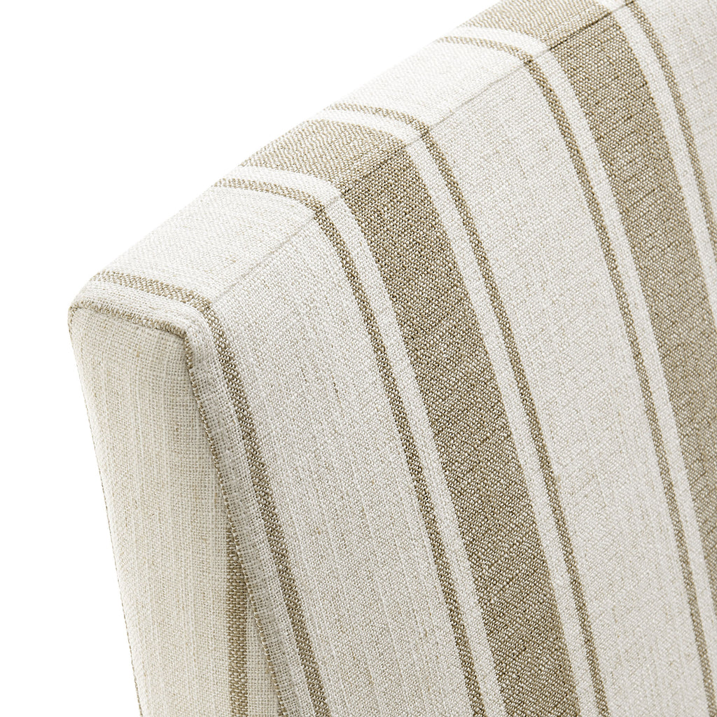 Tessera Striped Slipcovered Dining Side Chair - Tan Stripe
