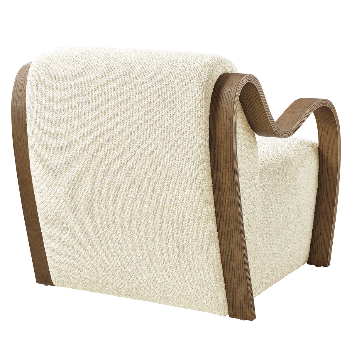 Atrium Lattice Boucle Accent Armchair - Cream