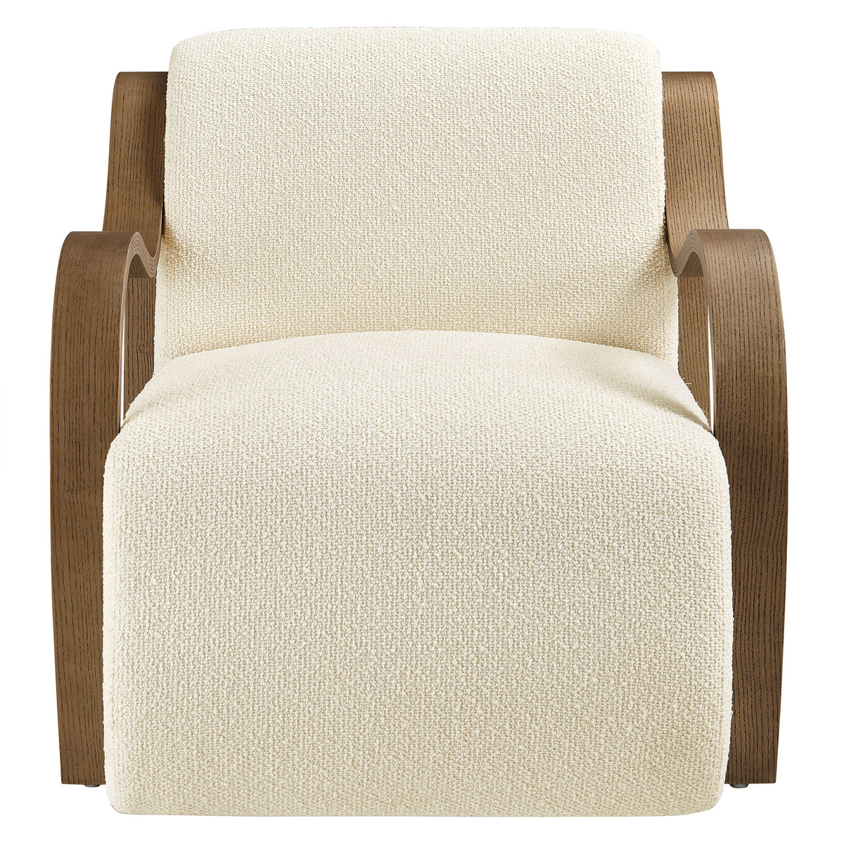 Atrium Lattice Boucle Accent Armchair - Cream