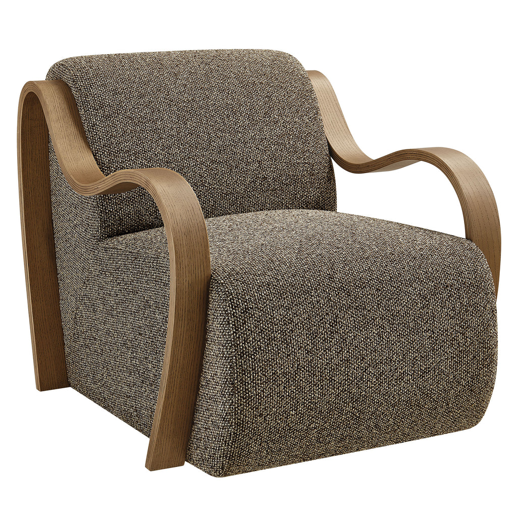 Atrium Lattice Boucle Accent Armchair - Earth