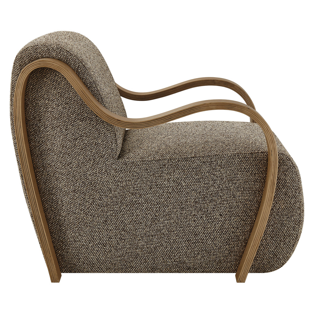 Atrium Lattice Boucle Accent Armchair - Earth