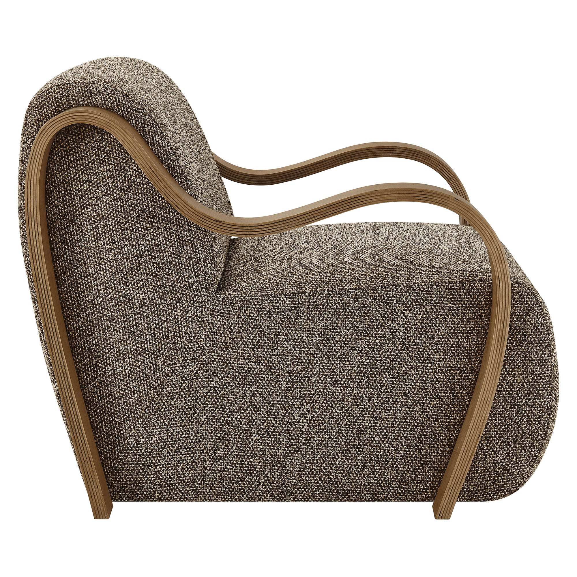 Atrium Lattice Boucle Accent Armchair - Earth