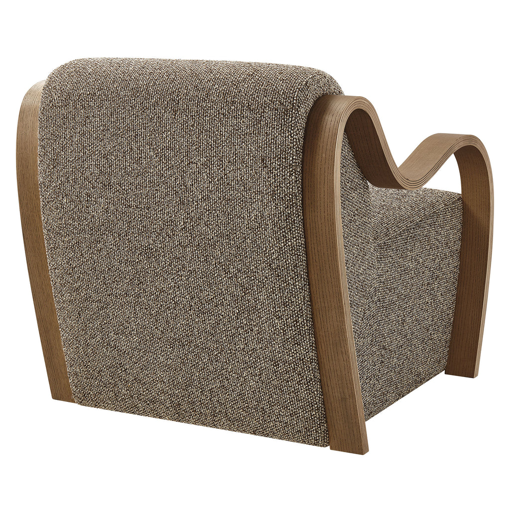 Atrium Lattice Boucle Accent Armchair - Earth