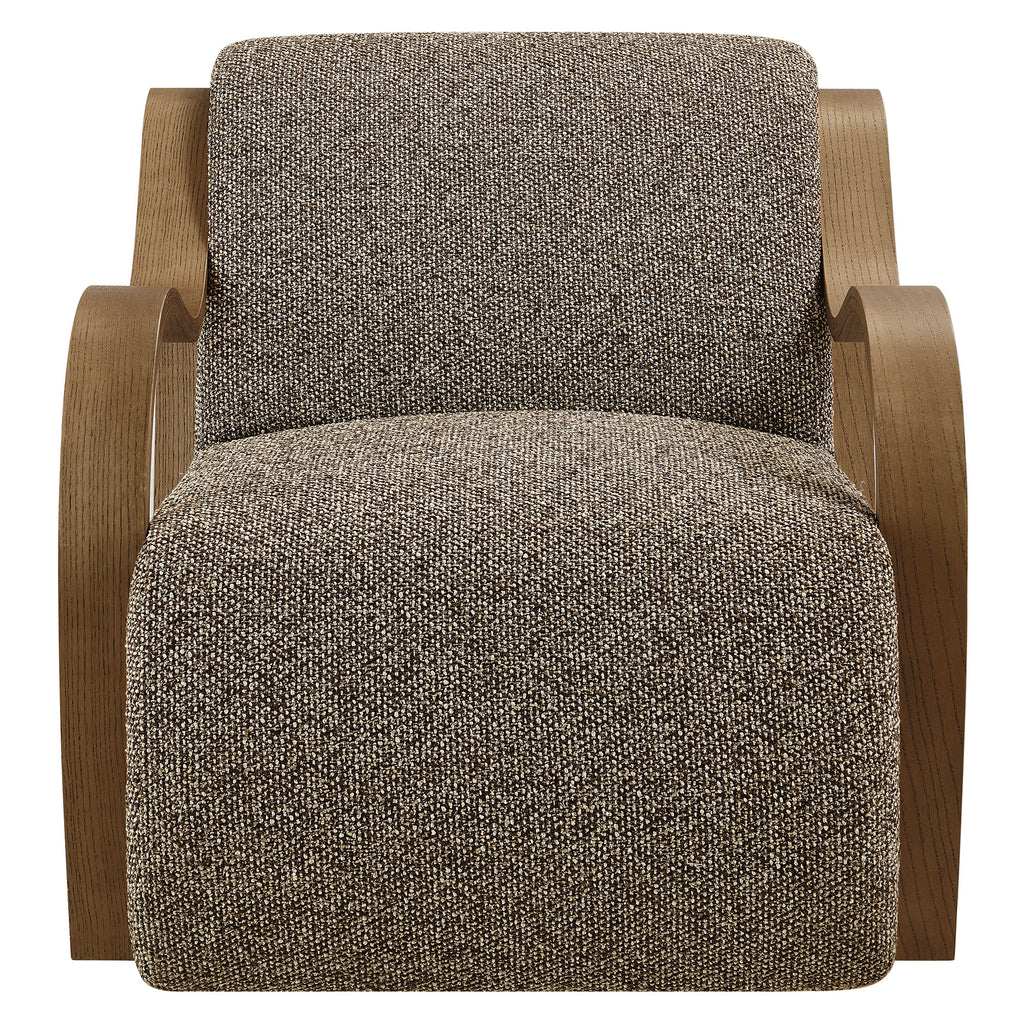 Atrium Lattice Boucle Accent Armchair - Earth