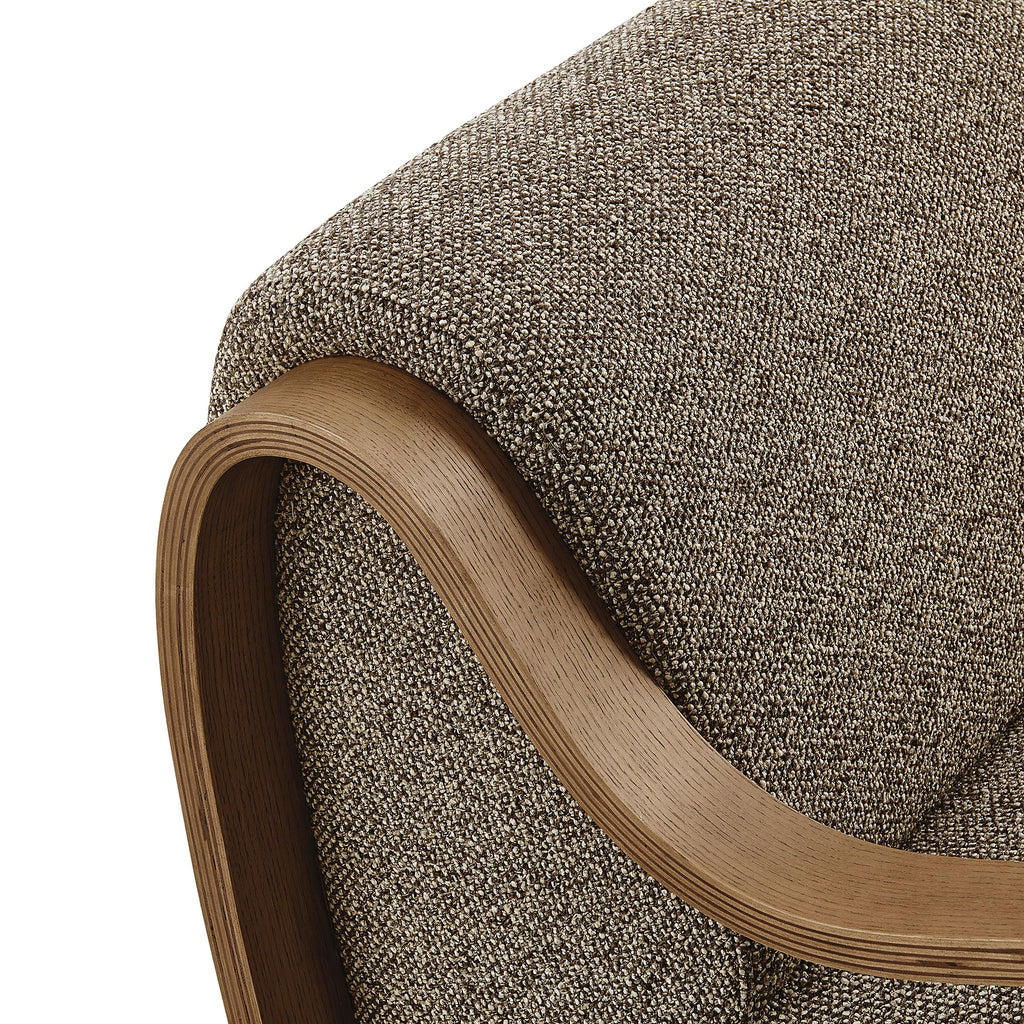 Atrium Lattice Boucle Accent Armchair - Earth