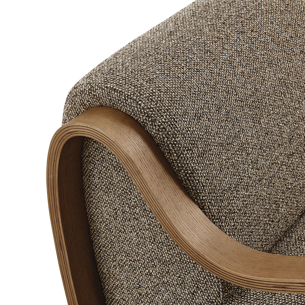 Atrium Lattice Boucle Accent Armchair - Earth