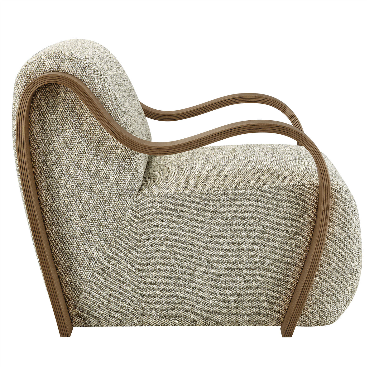 Atrium Lattice Boucle Accent Armchair - Marble