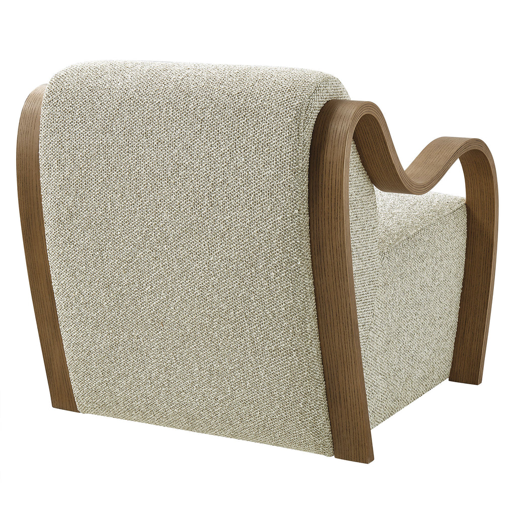Atrium Lattice Boucle Accent Armchair - Marble