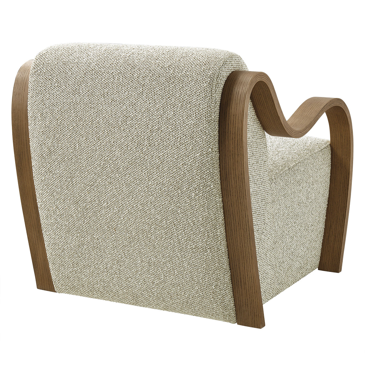 Atrium Lattice Boucle Accent Armchair - Marble