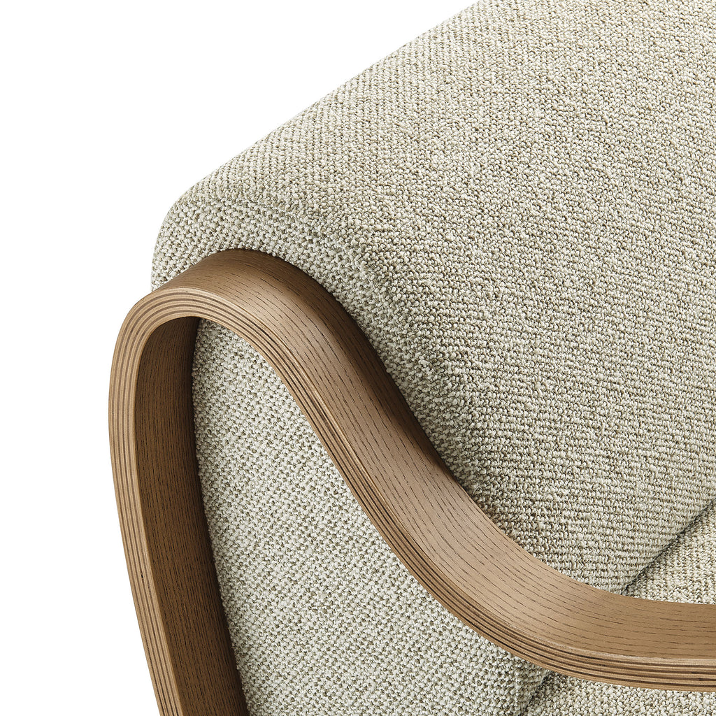 Atrium Lattice Boucle Accent Armchair - Marble