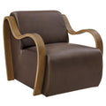 Atrium Vegan Leather Accent Armchair - Espresso