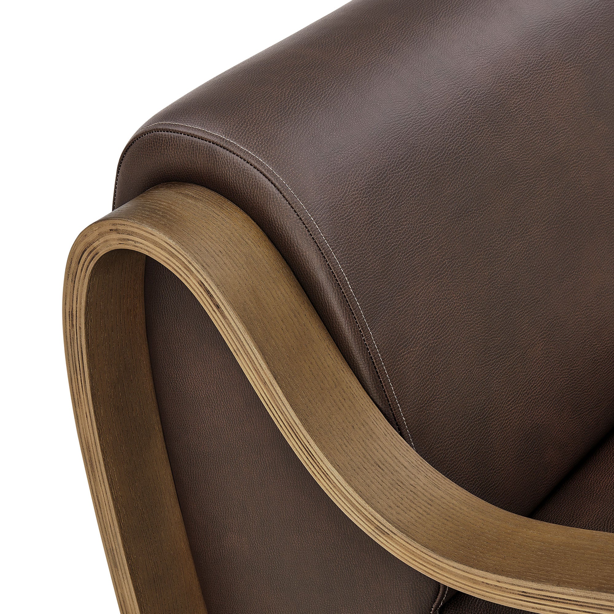 Atrium Vegan Leather Accent Armchair - Espresso