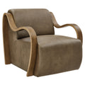 Atrium Vegan Leather Accent Armchair - Mushroom