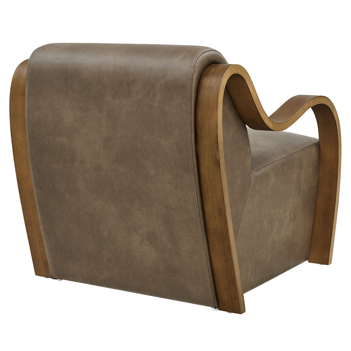 Atrium Vegan Leather Accent Armchair - Mushroom