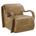Atrium Vegan Leather Accent Armchair - Toast