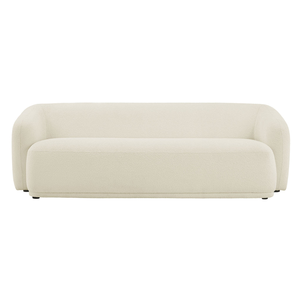 Monica 88 Inch Boucle Fabric Sofa - Cream
