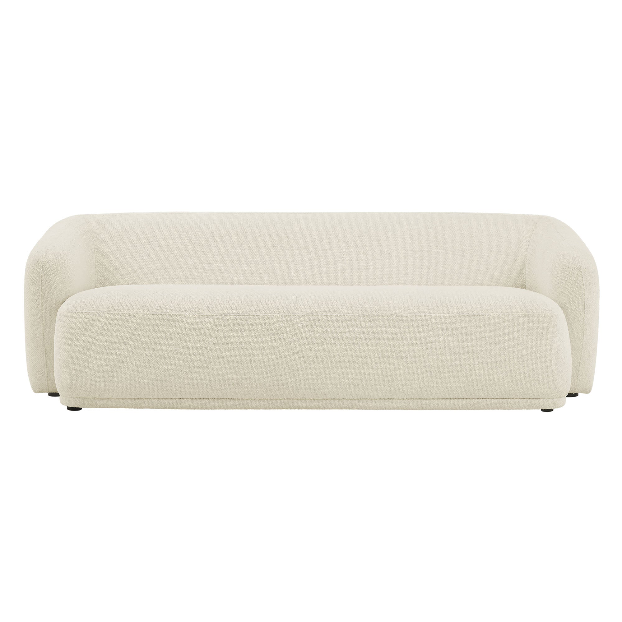 Monica 88 Inch Boucle Fabric Sofa - Cream