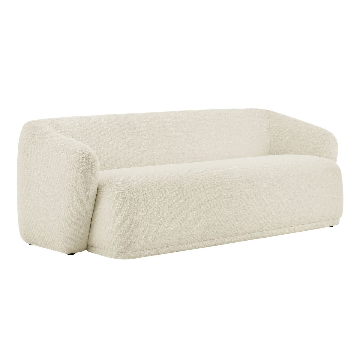 Monica 88 Inch Boucle Fabric Sofa - Cream